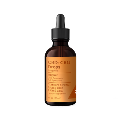 Organic CBG+CBD Tangerine Drops 250mg+250mg