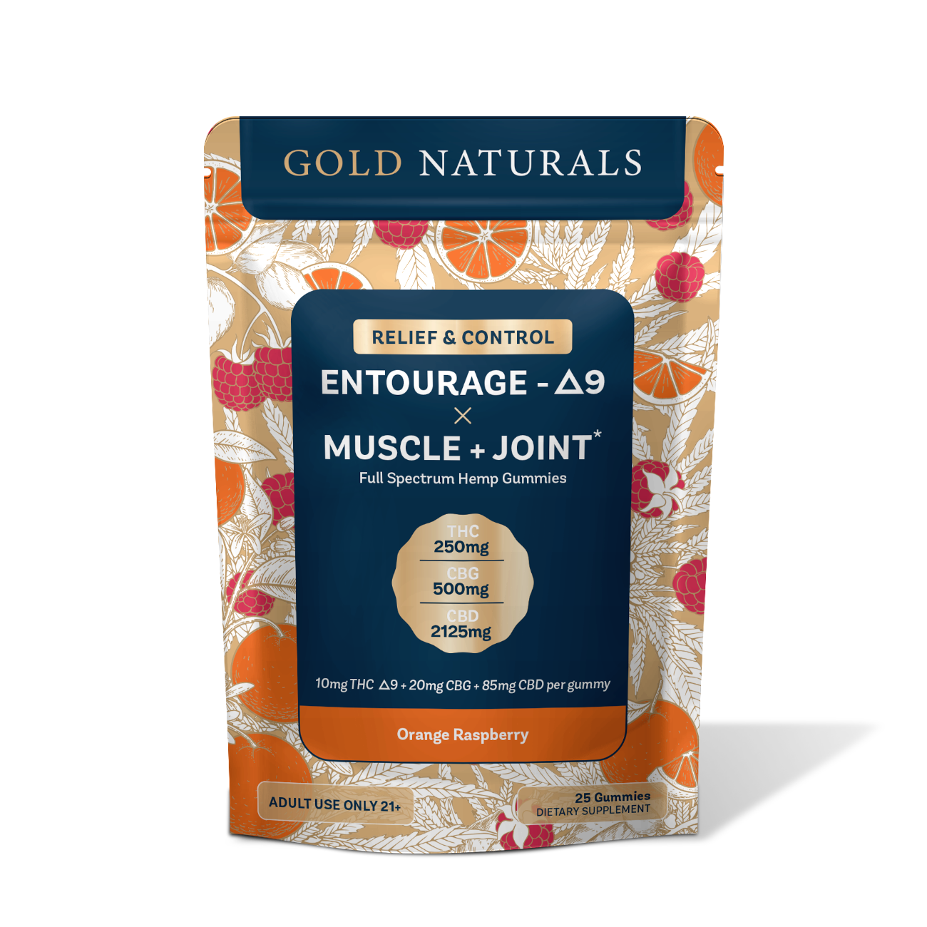 Gold Naturals Entourage D9 x Muscle + Joint Gummy