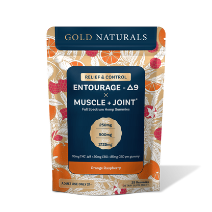 Gold Naturals Entourage D9 x Muscle + Joint Gummy