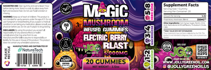 JGO Magic Mushroom Gummies, 5000 mg, 20 ct