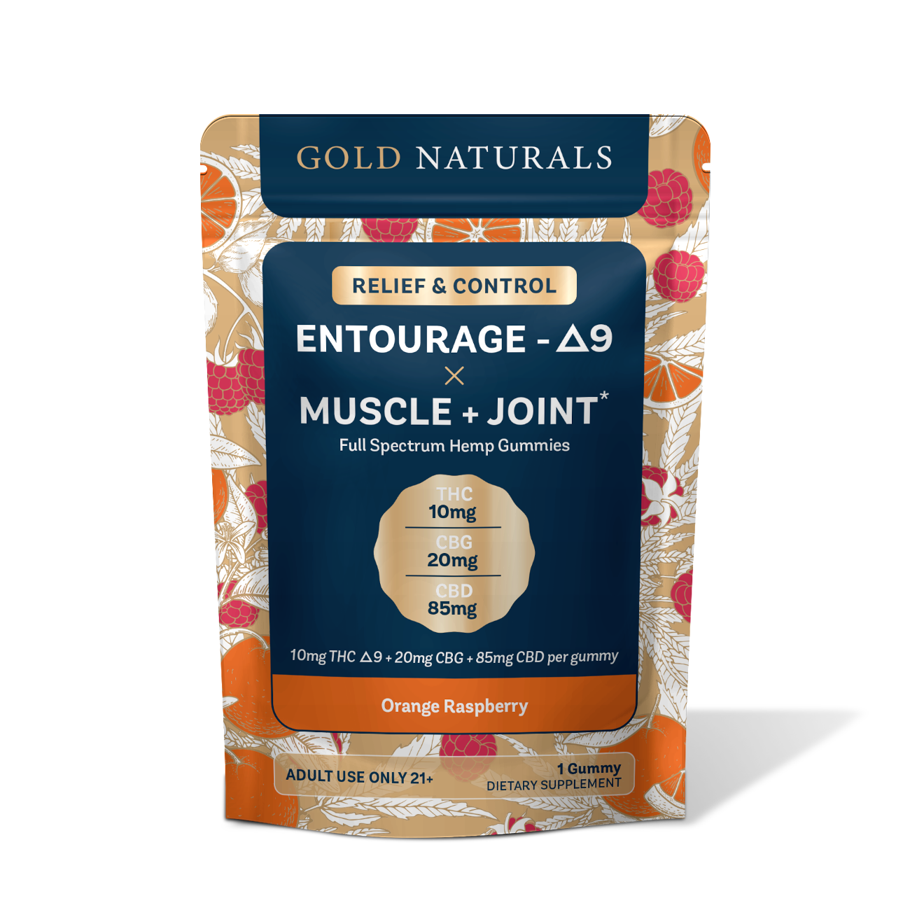 Gold Naturals Entourage D9 x Muscle + Joint Gummy