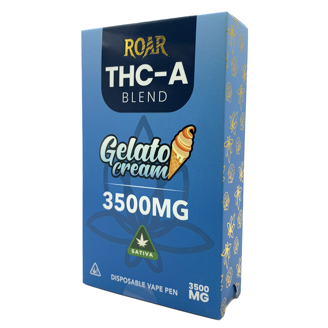 Roar THC-A Blend Disposable Vape 3500MG - Gelato Cream (Sativa)