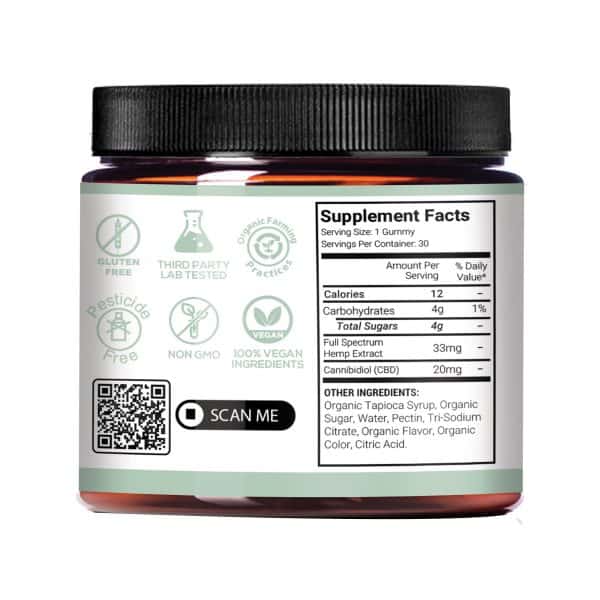 Full Spectrum Vegan CBD Gummies – Green Apple - Wholesale