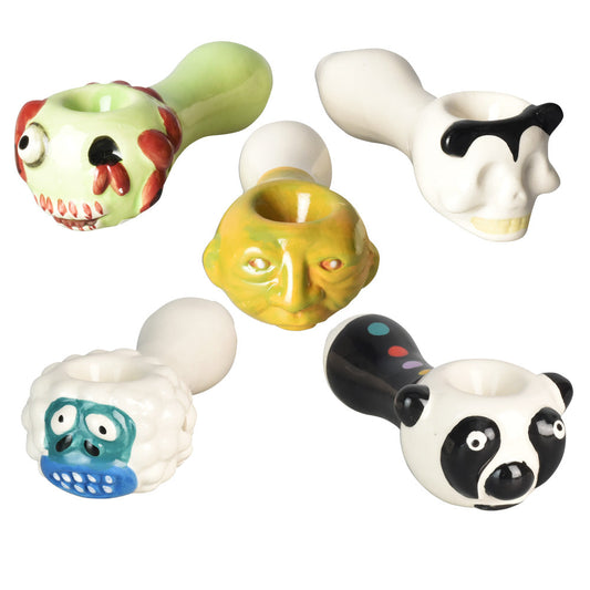 Ghoulish Creature Ceramic Hand Pipe -4.5"/ 5pcs